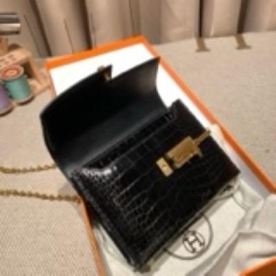 wholesale quality hermes verrou 17 shiny allligator noir ghw